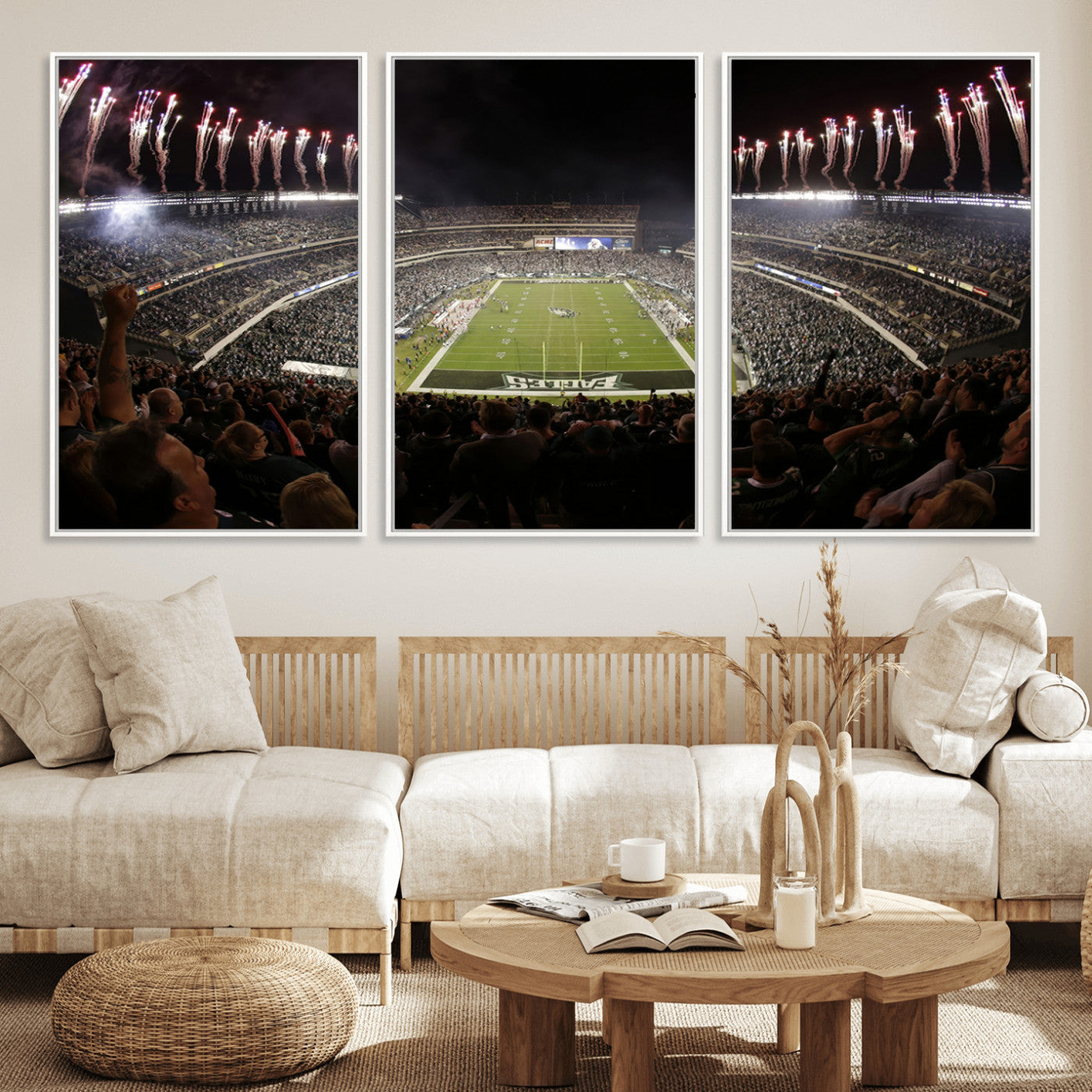 MGV-FC-60X30-3P - Eagles Field Stadium Wall Art - Philadelphia Eagles Football Team Print - Philadelphia Lincoln