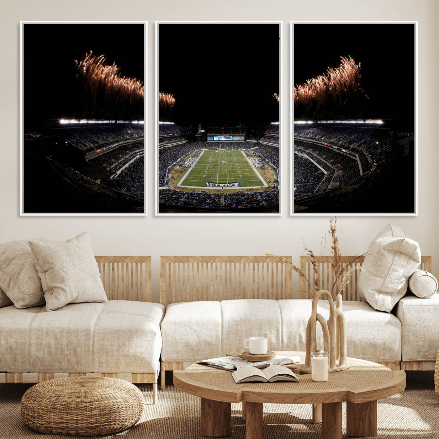 MGV-FC-60X30-3P - Eagles Field Stadium Wall Art | Philadelphia Eagles Football Team Print - Philadelphia Lincoln