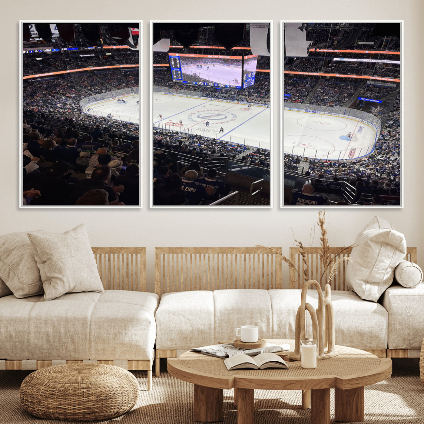 MGV-FC-60X30-3P - Amalie Arena Florida Wall Art Canvas Print - NHL Hockey Stadium Print