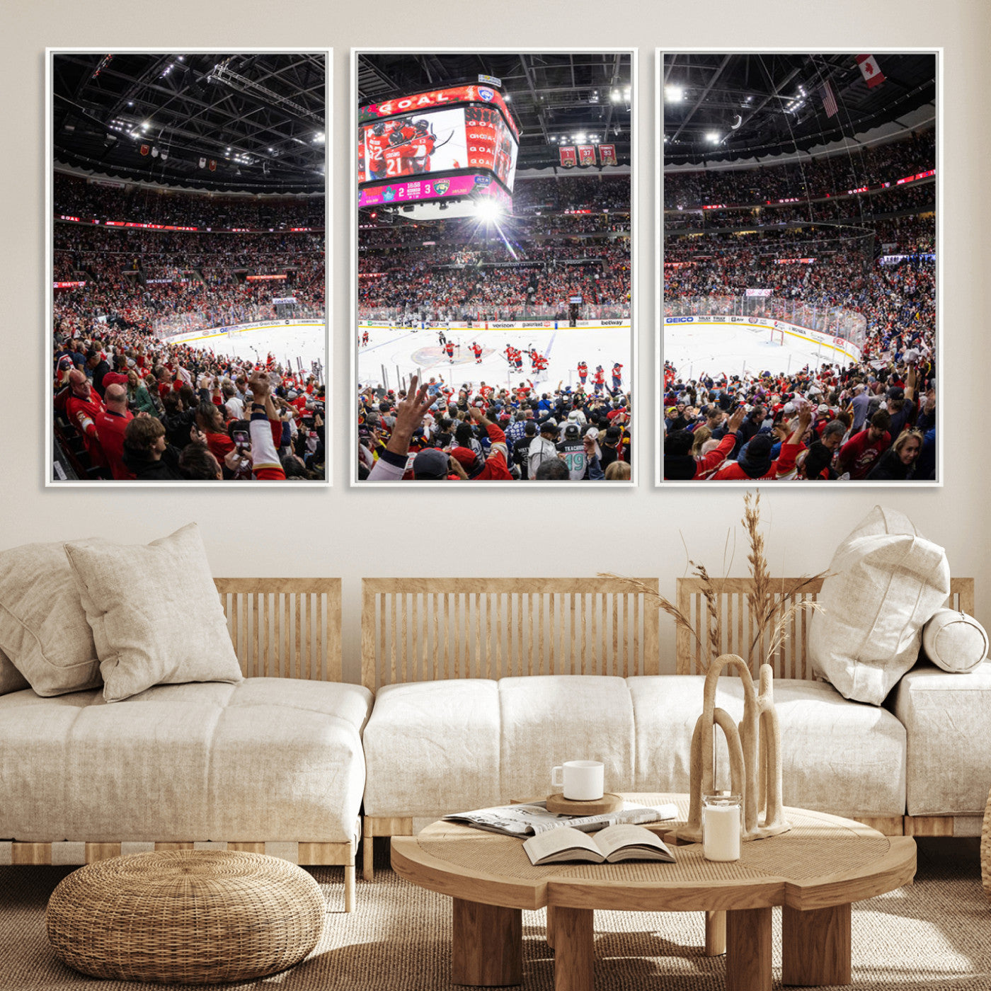 MGV-FC-60X30-3P - Amerant Bank Arena Wall Art Canvas Print - Basketball Arena Stadium Print
