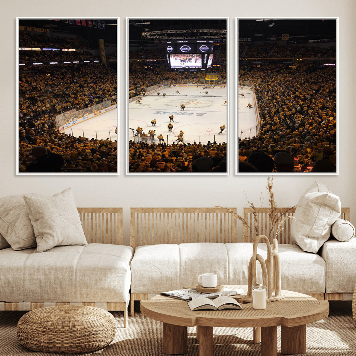 MGV-FC-60X30-3P - Bridgestone Arena - Nashville Predators Hockey Team Print - Nashville Wall Art Canvas Print