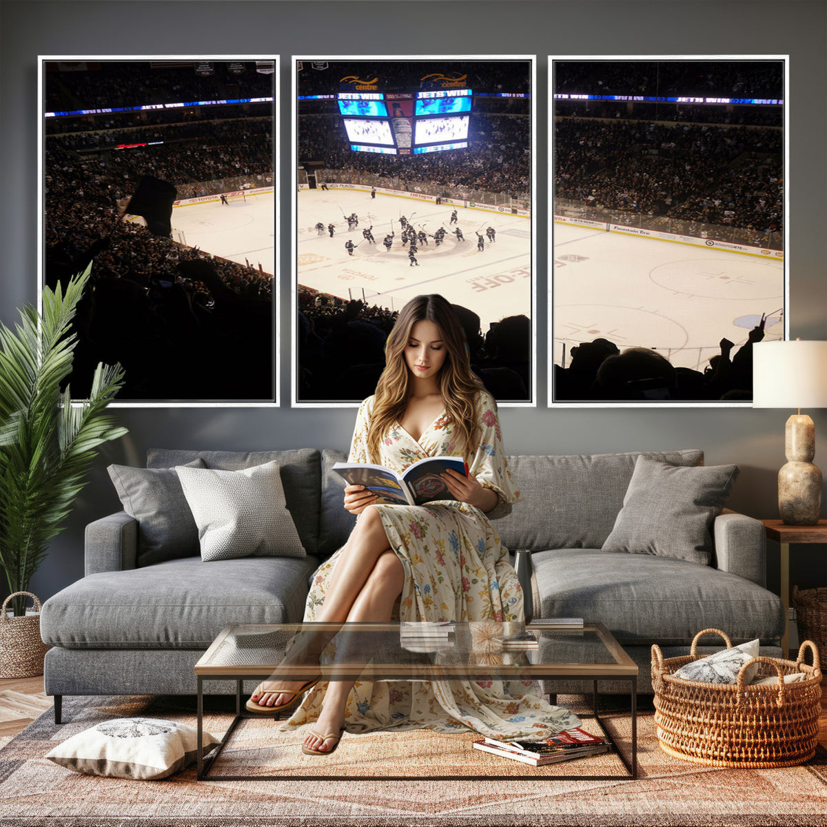 22497-MGV-CV-36X24 - Canada Life Centre Wall Art | Winnipeg Jets Hockey Team Print Canvas | Ready to Hang | Winnipeg Wall