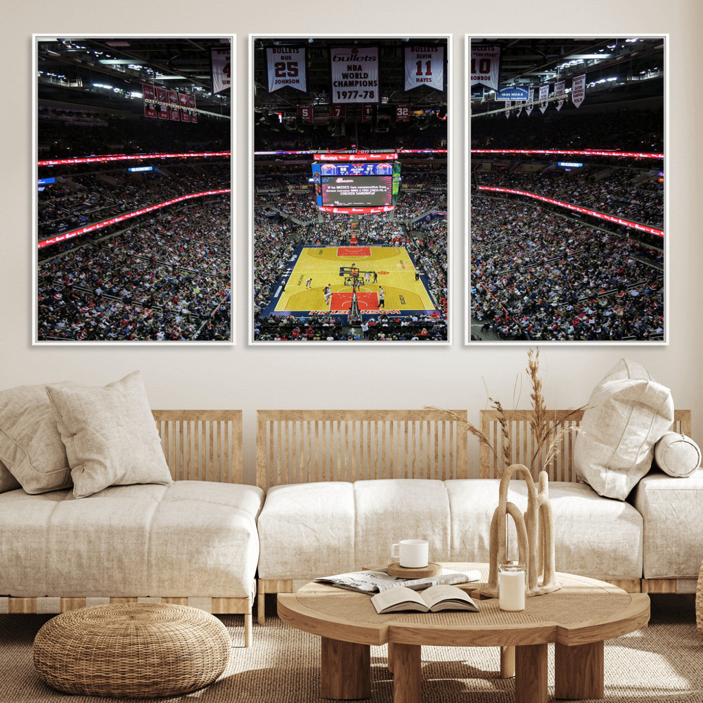 MGV-FC-60X30-3P - Capital One Arena Stadium Wall Art | Canvas Print | Ready to Hang | Washington D.C. Sports Decor