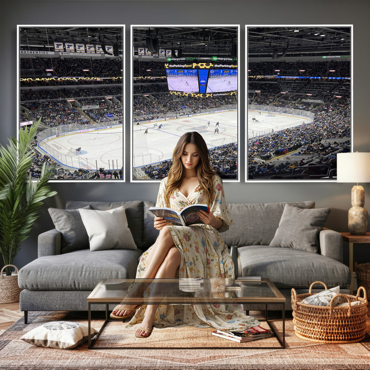 75222-MGV-CV-36X24 - Enterprise Center Missouri St. Louis Blues Hockey Stadium
