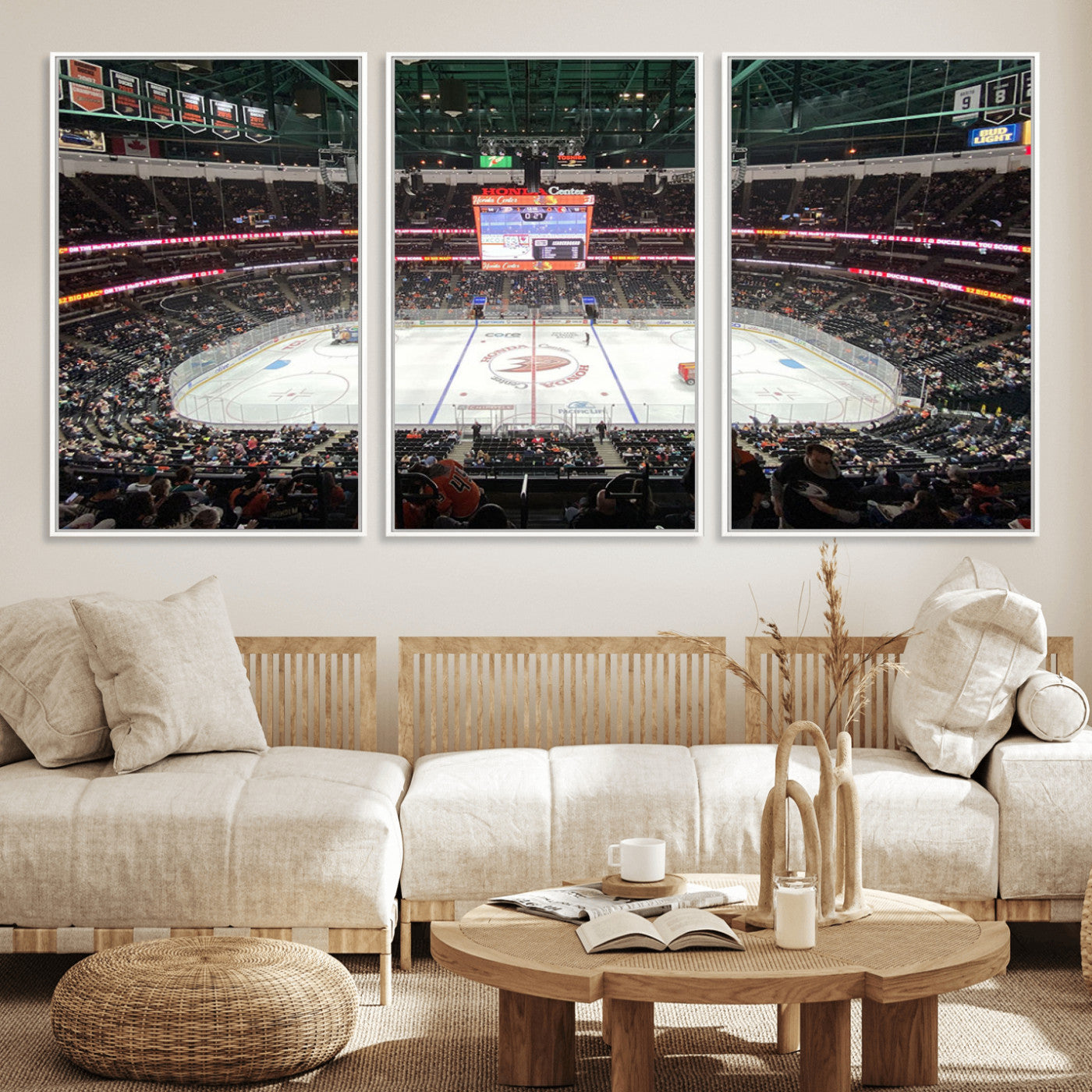 MGV-FC-60X30-3P - Honda Center California Anaheim Ducks Ice Hockey Stadium Canvas Print Wall Art