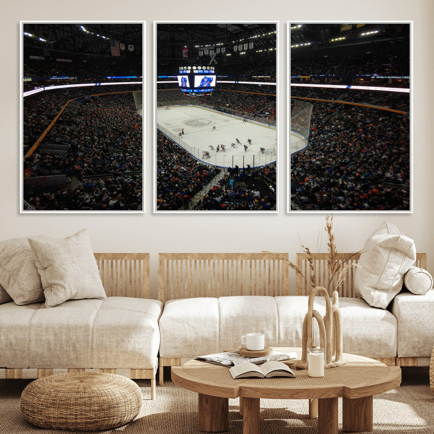 MGV-FC-60X30-3P - KeyBank Center New York Buffalo Sabres Hockey Stadium Canvas Print Wall Art