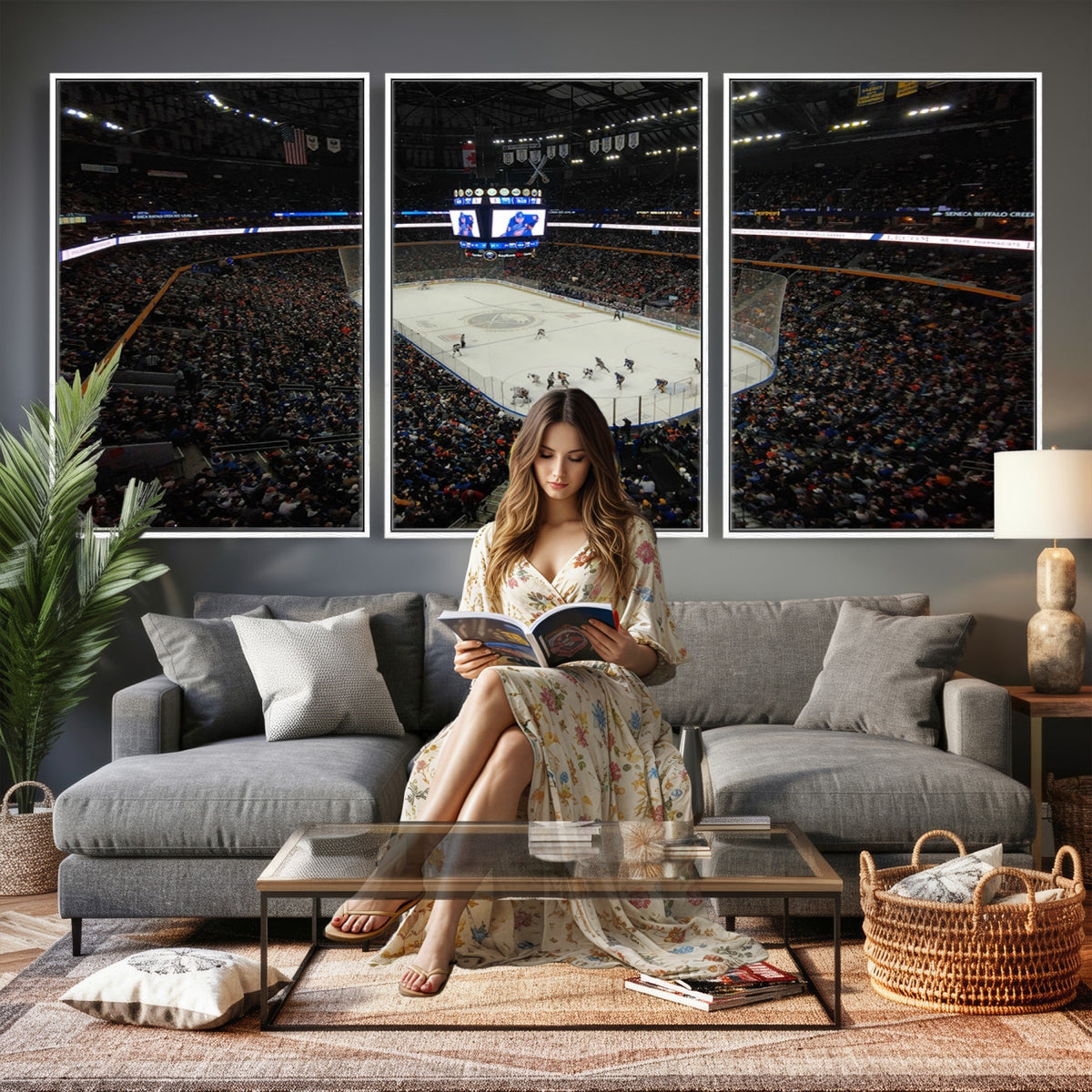 15132-MGV-CV-36X24 - KeyBank Center New York Buffalo Sabres Hockey Stadium Canvas