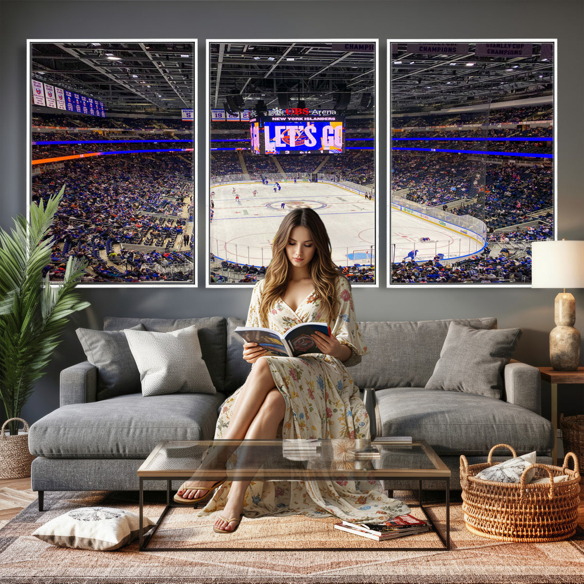 78692-MGV-CV-36X24 - UBS Arena Elmont New York Islanders Ice Hockey Wall Art, UBS Arena Elmont Wall Art Canvas Print