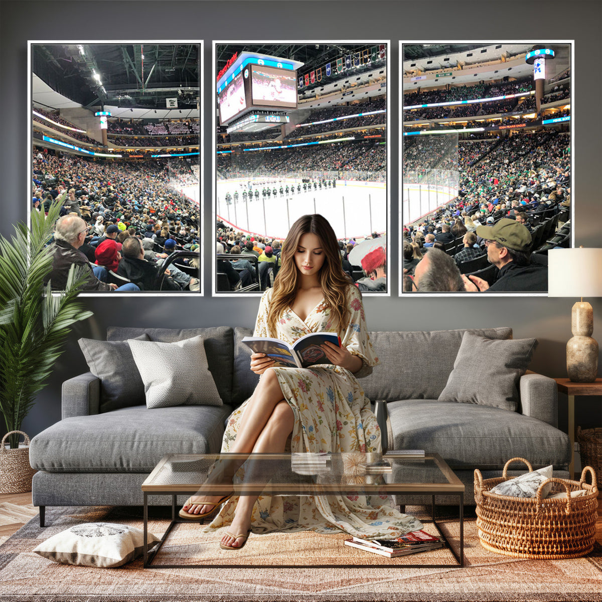 44414-MGV-CV-36X24 - Xcel Energy Center St Paul Minnesota Wild Ice Hockey Stadium