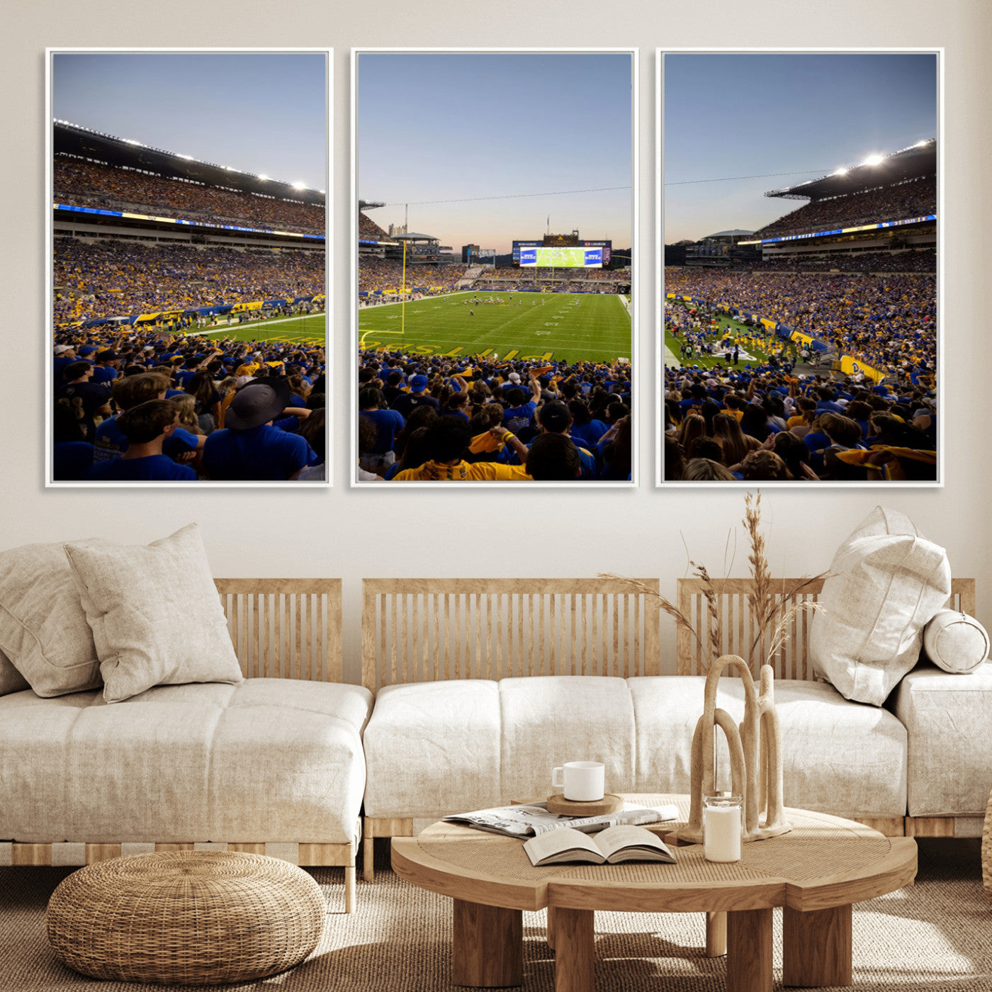 MGV-FC-60X30-3P - Pittsburgh Panthers Football Team Print - Pittsburgh Acrisure Stadium Wall Art Canvas Print