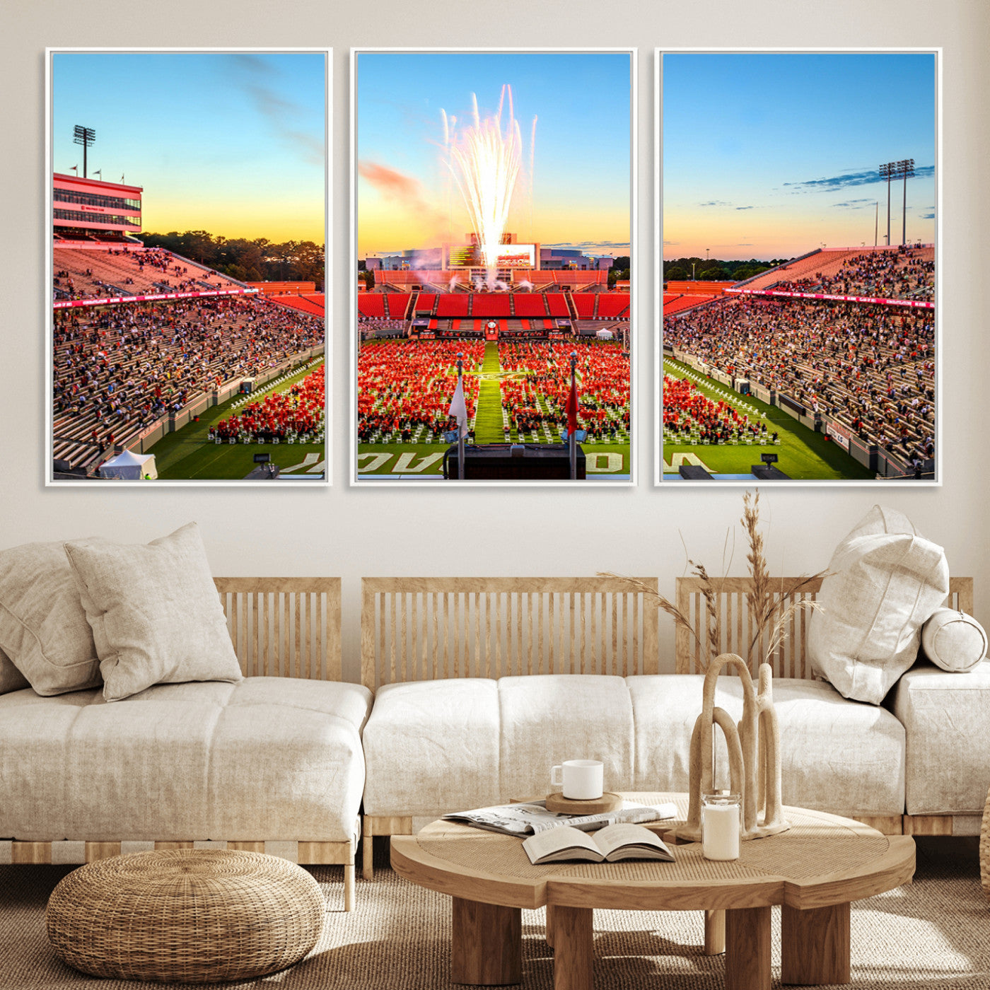 MGV-FC-60X30-3P - North Carolina State University Canvas Print, North Carolina State University Wolfpack Football Team