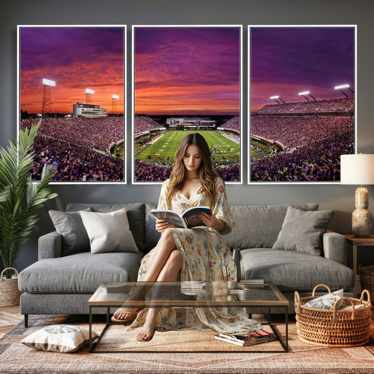 88575-MGV-CV-36X24 - East Carolina University Pirates Football Print Canvas- Greenville Dowdy-Ficklen Stadium Wall Art