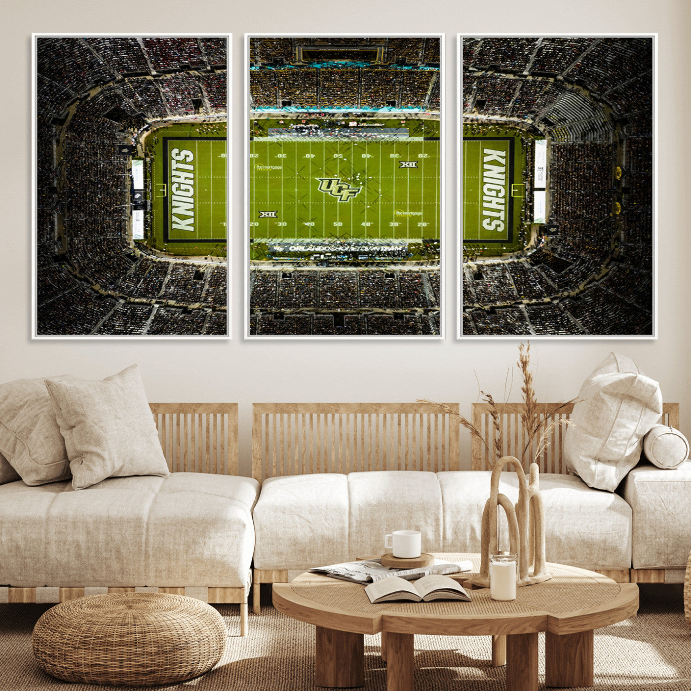 MGV-FC-60X30-3P - UCF Knights Football Team Print - Orlando FBC Mortgage Stadium Wall Art, UCF Knights Canvas Print
