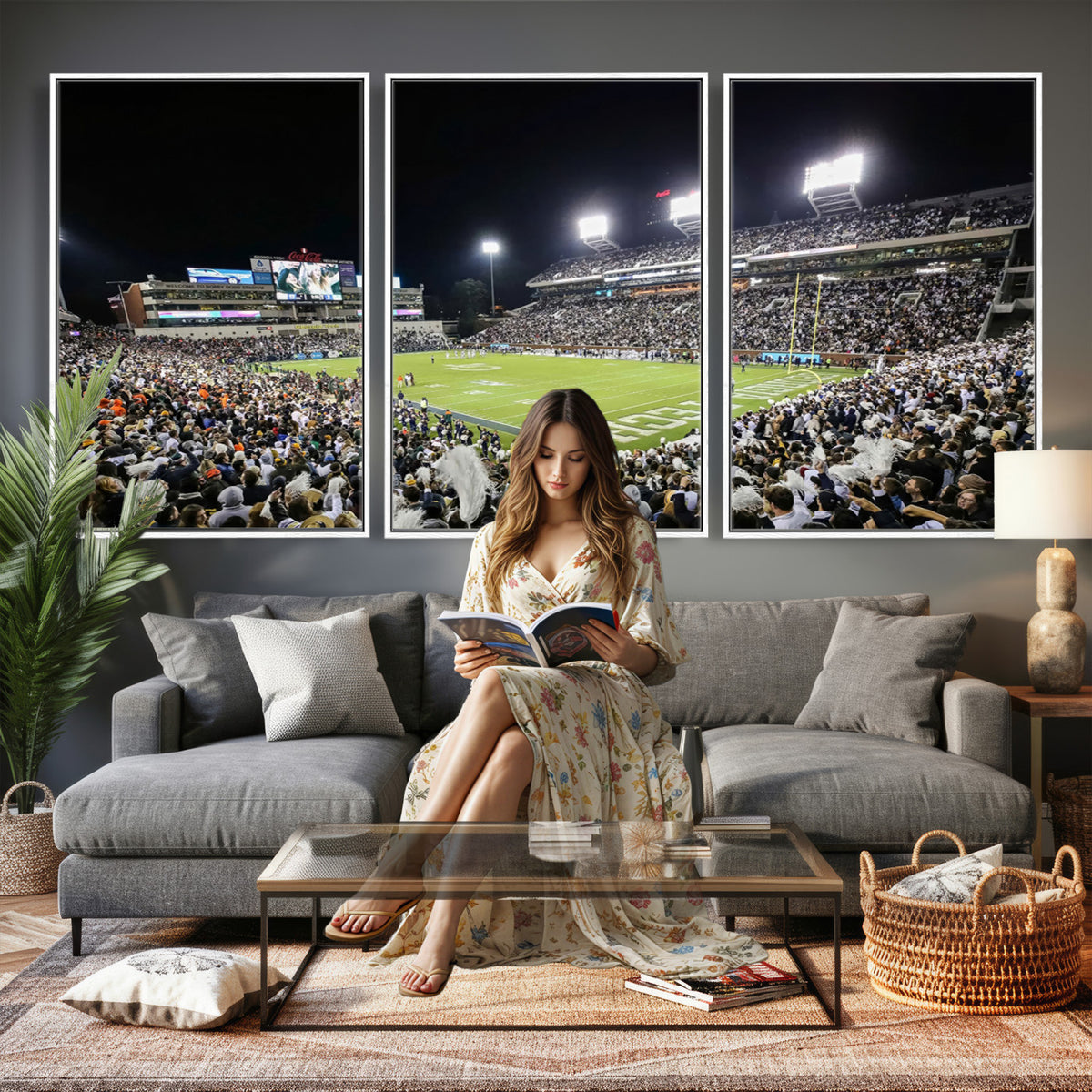 49339-MGV-CV-36X24 - Georgia Tech Yellow Jackets Football Team Print, Atlanta