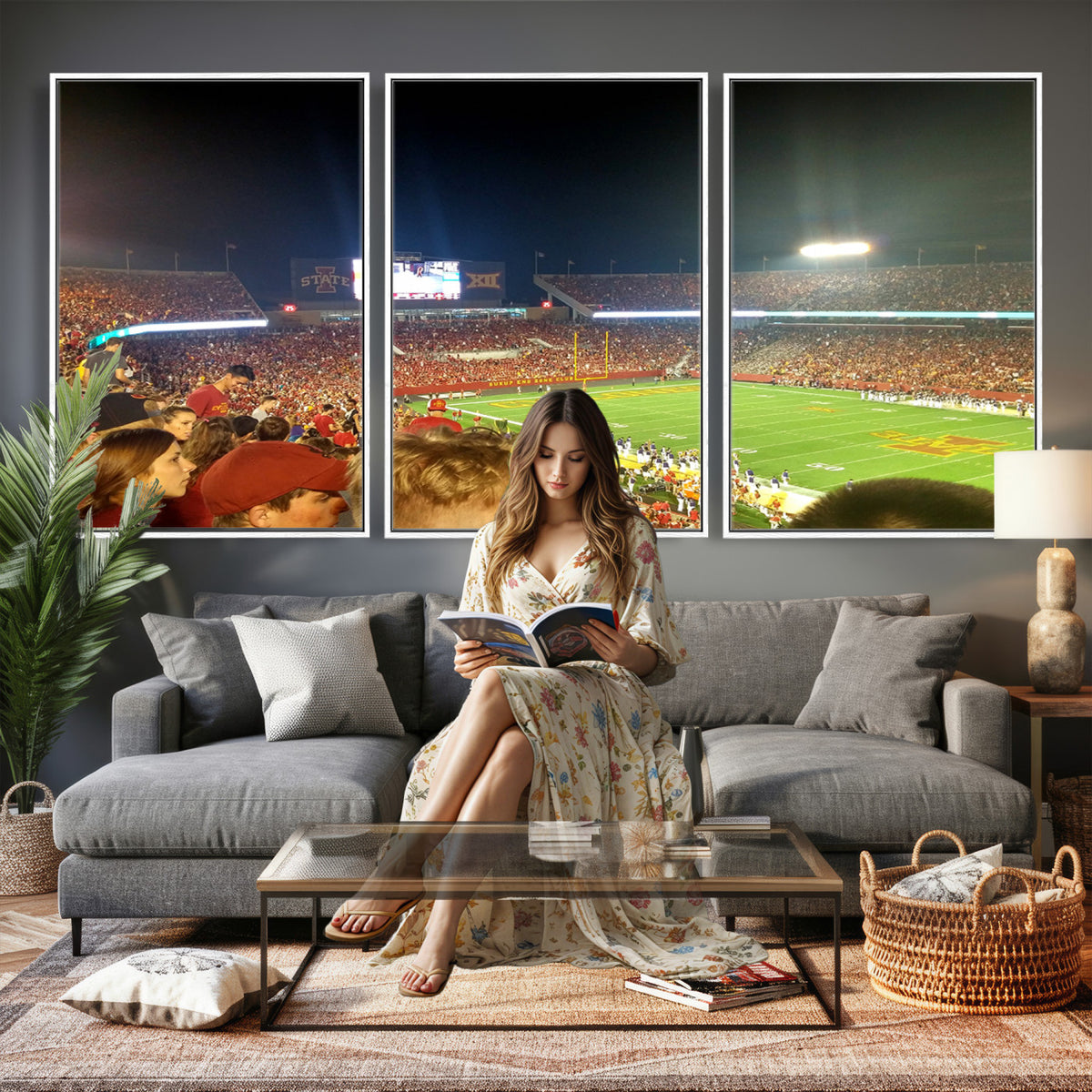 94319-MGV-CV-36X24 - Iowa State University Cyclones Art Print, Jack Trice Stadium Ames