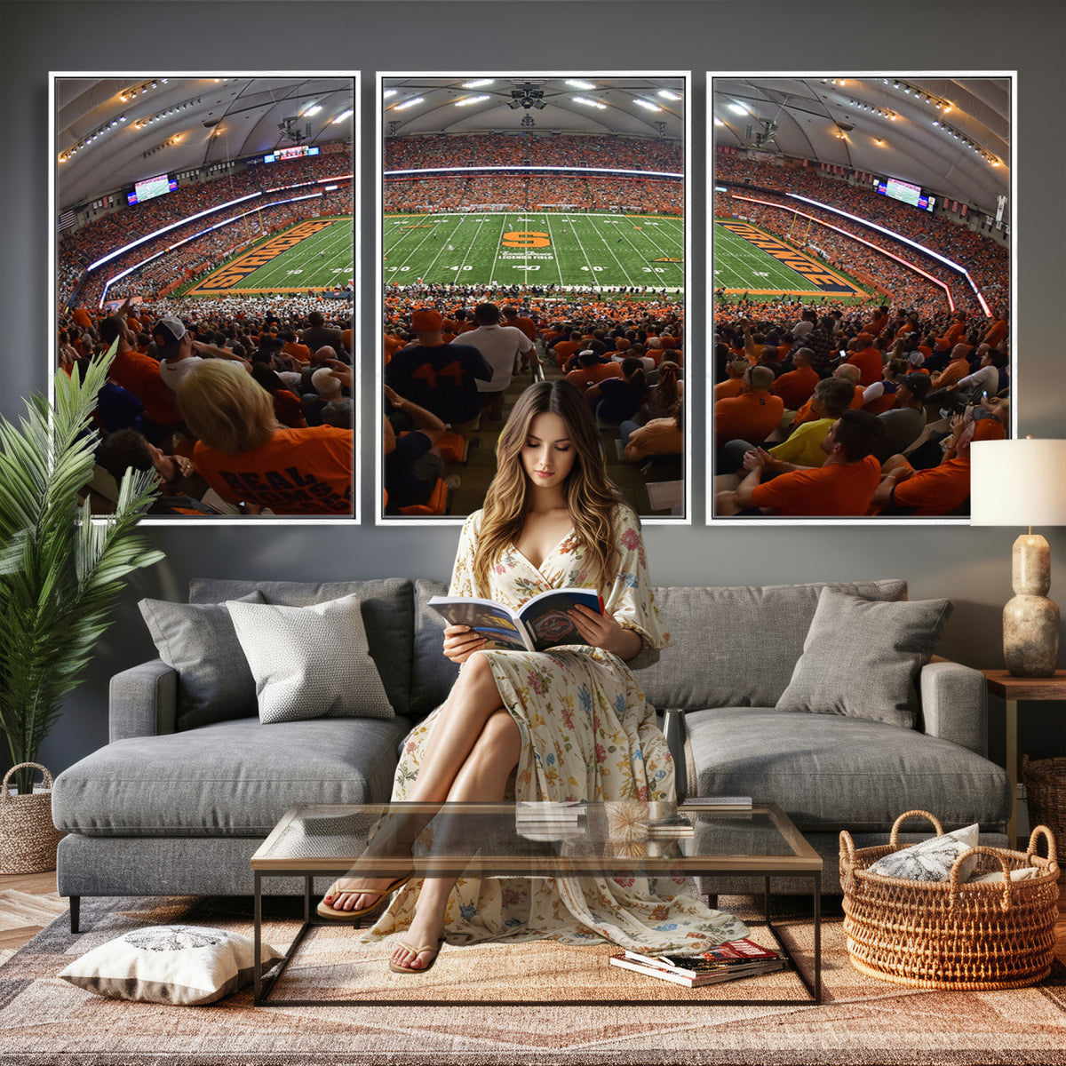 43291-MGV-CV-36X24 - Syracuse University Orange Football Canvas Print, Football Team Print - Syracuse JMA Wireless Dome