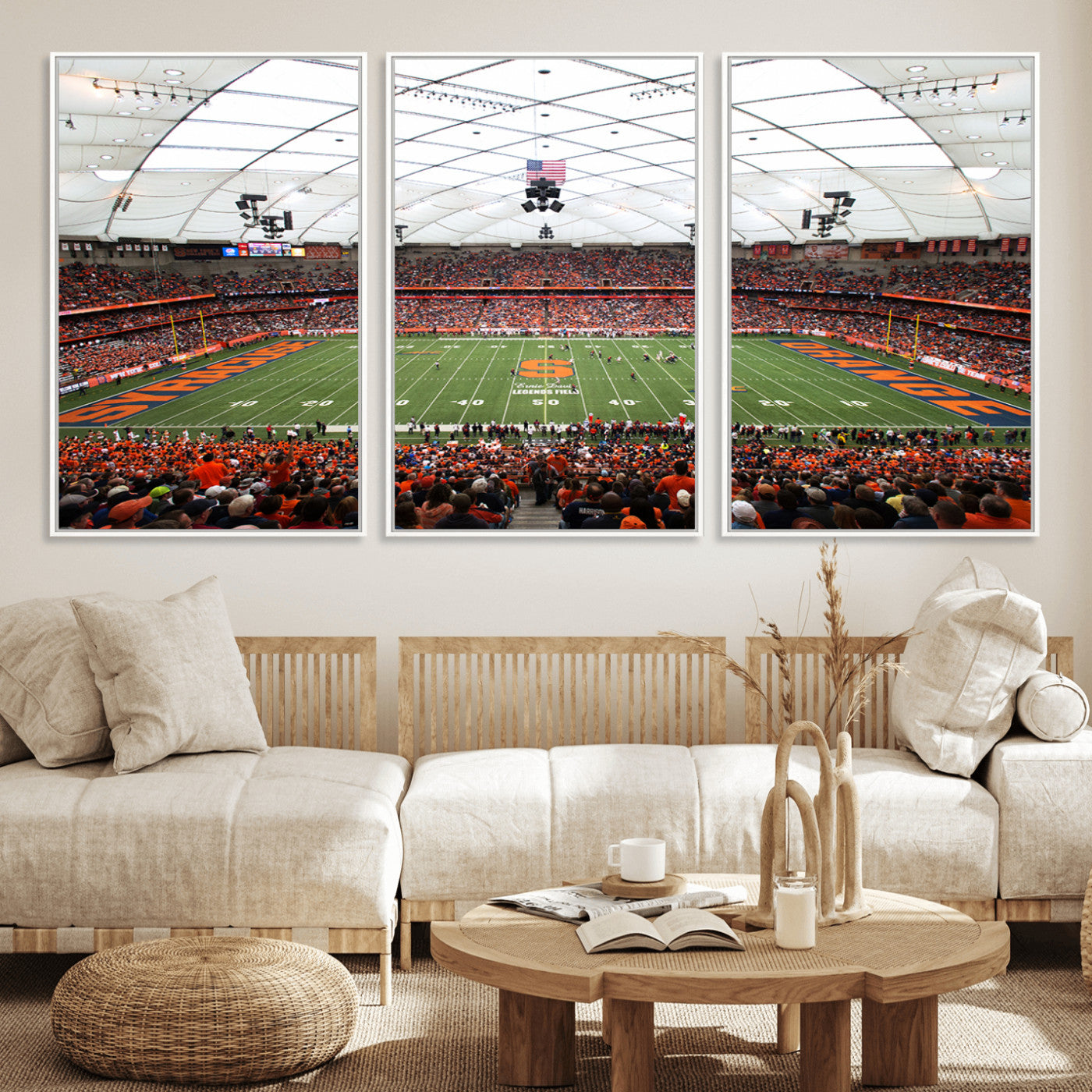 MGV-FC-60X30-3P - Syracuse University Orange Football Team Print - Syracuse JMA Wireless Dome Wall Art Canvas Print