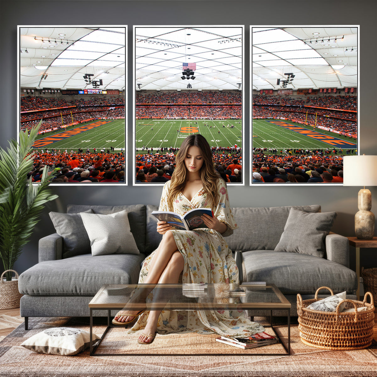 78104-MGV-CV-36X24 - Syracuse University Orange Football Team Print, Syracuse