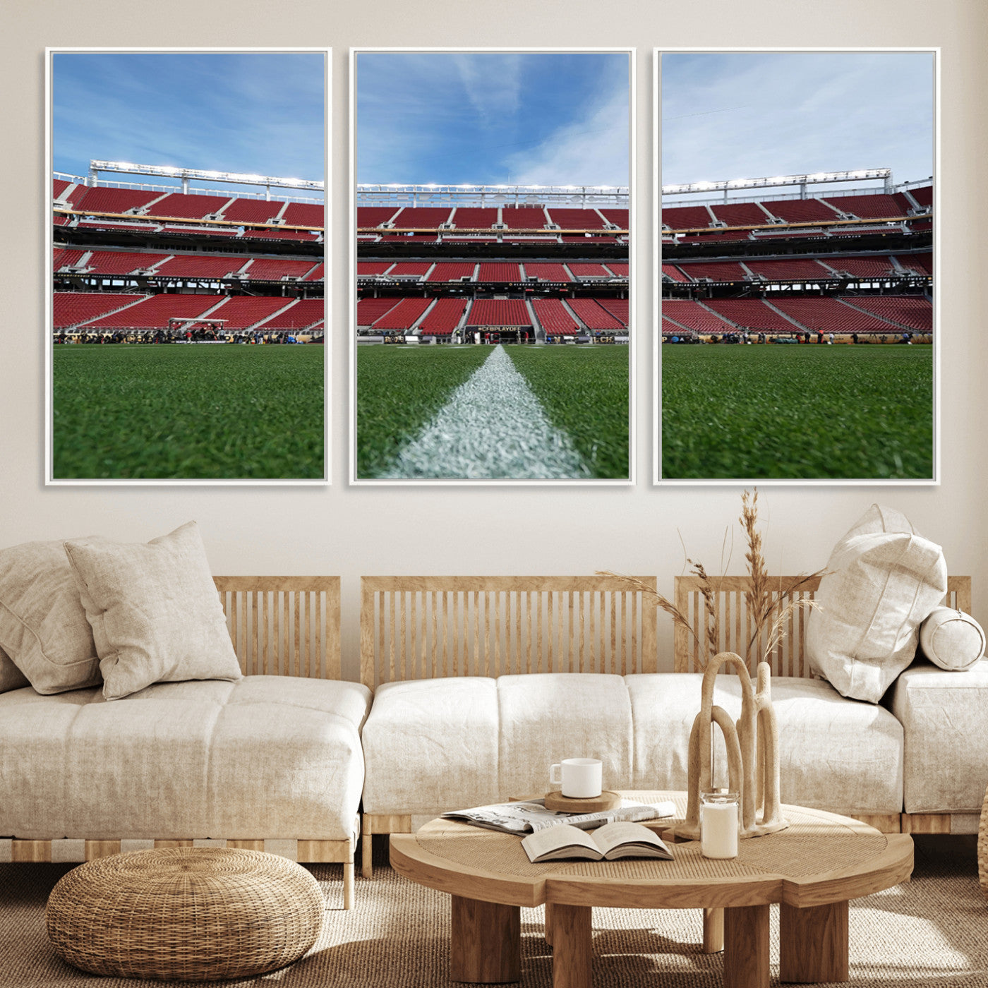 MGV-FC-60X30-3P - University of Tulsa Golden Hurricane Football Team Print - Tulsa H.A. Chapman Stadium Wall Art