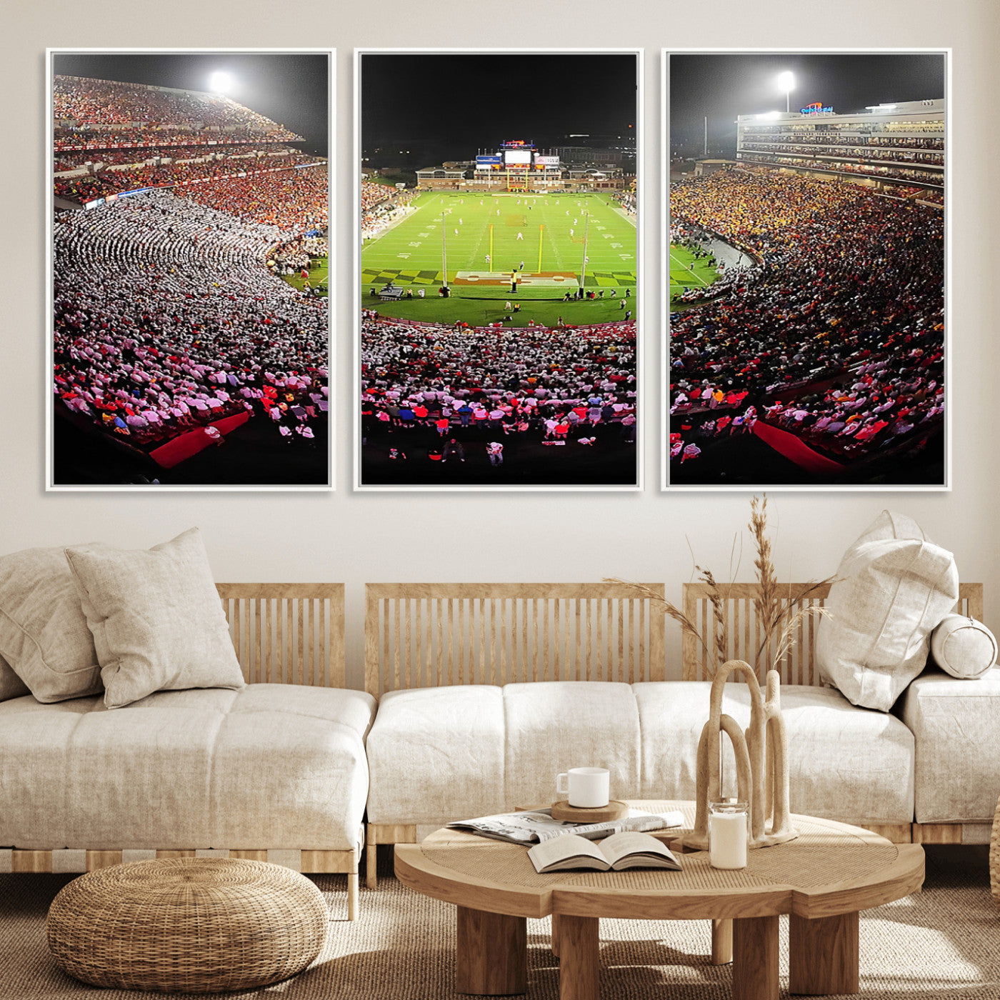 MGV-FC-60X30-3P - University of Maryland Terrapins Football Team Print - College Park SECU Stadium Wall Art Canvas