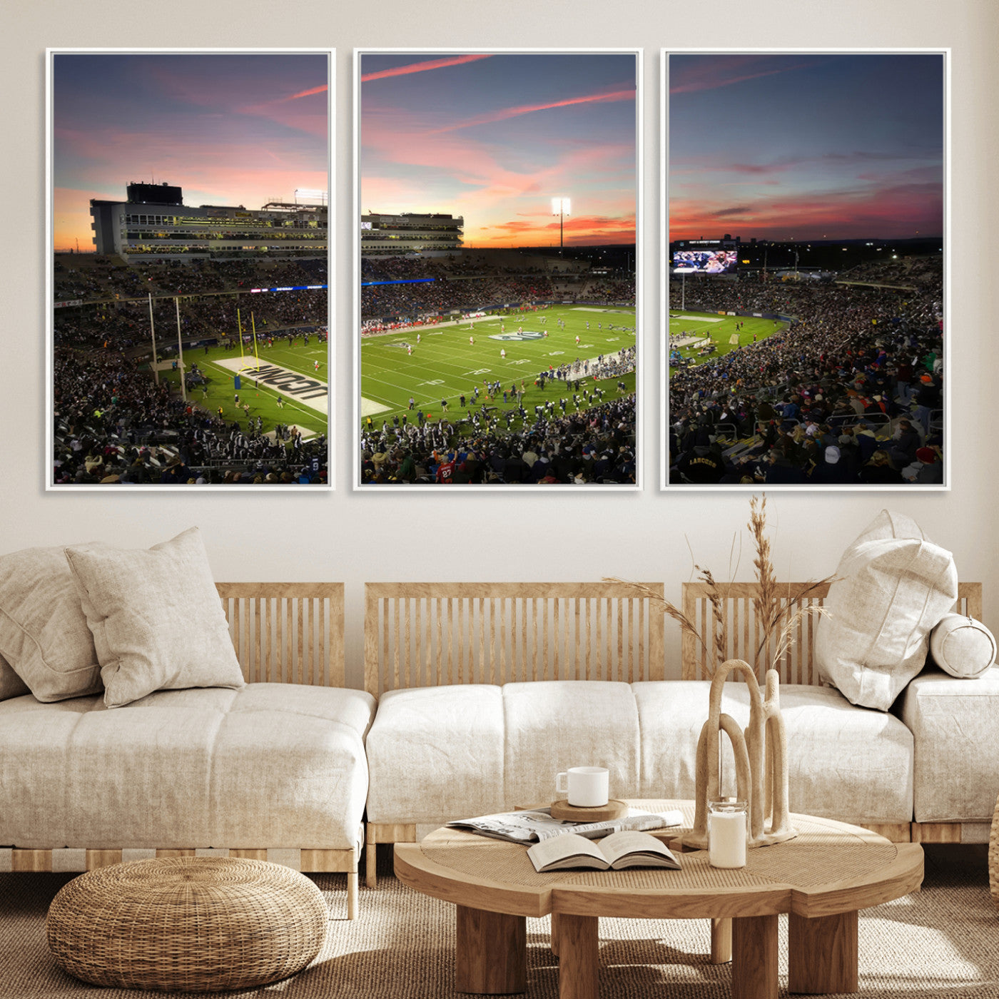 MGV-FC-60X30-3P - The University of Connecticut UCONN Huskies Football Team Print - East Hartford Pratt & Whitney