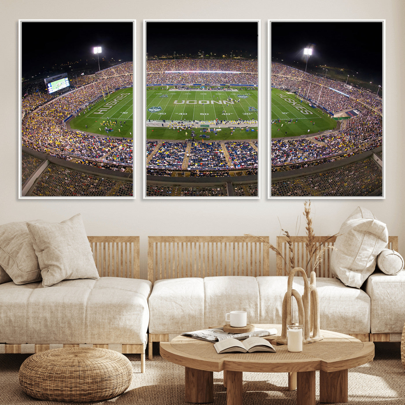 MGV-FC-60X30-3P - The University of Connecticut UCONN Huskies Football Team Print - East Hartford Pratt & Whitney