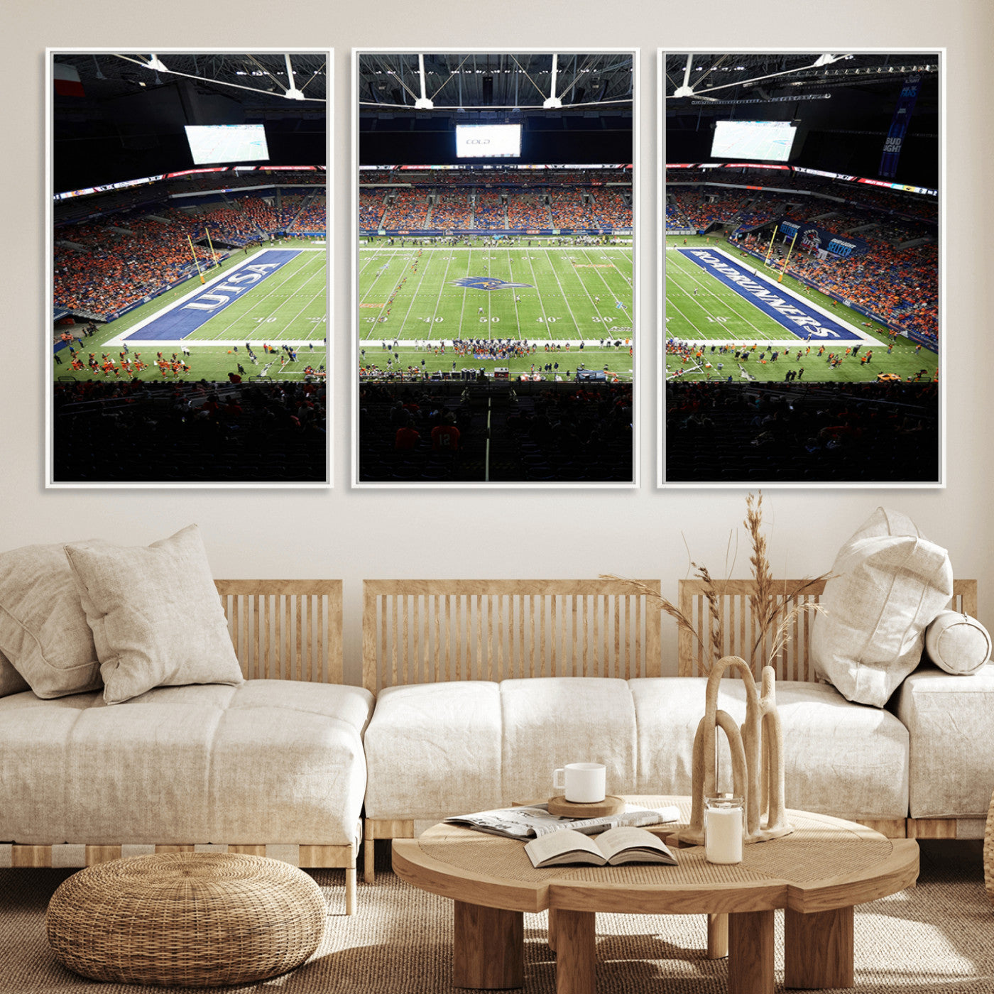 MGV-FC-60X30-3P - The University of Texas at San Antonio Roadrunners Football Team Print - San Antonio Alamodome Wall