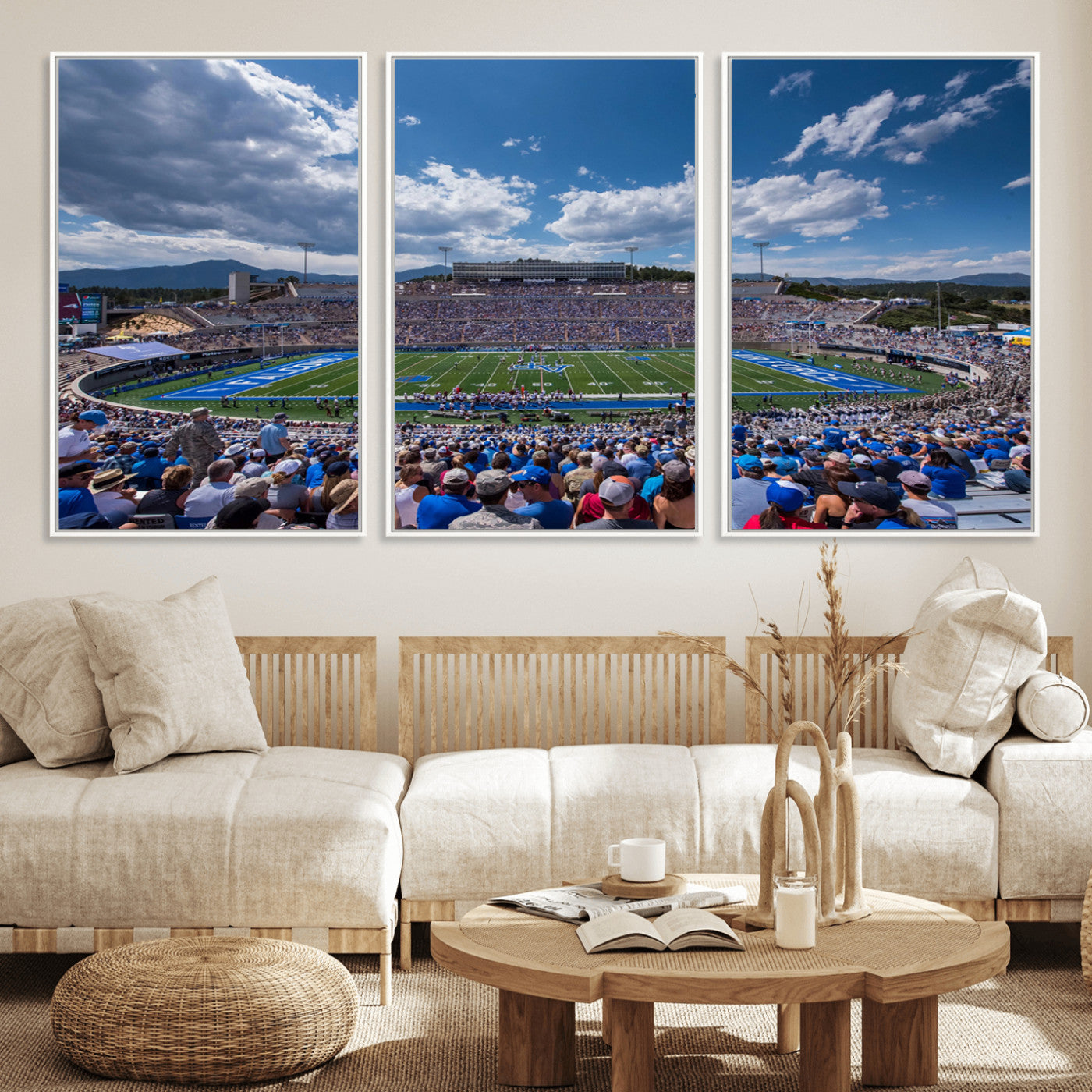 MGV-FC-60X30-3P - Air Force Falcons Football Team Print - Colorado Springs Falcon Stadium Wall Art Canvas Print