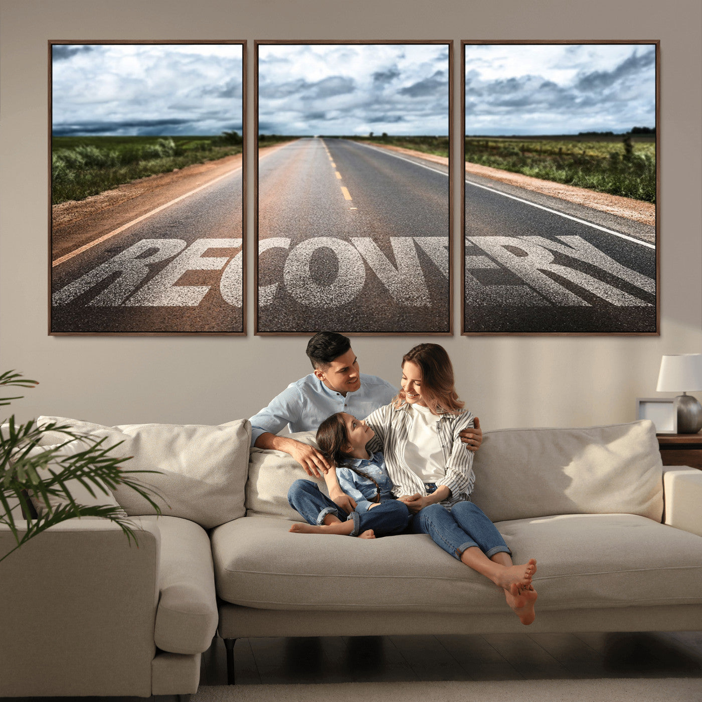 MGV-FC-60X30-3P - Recovery Road Wall Art Canvas Print