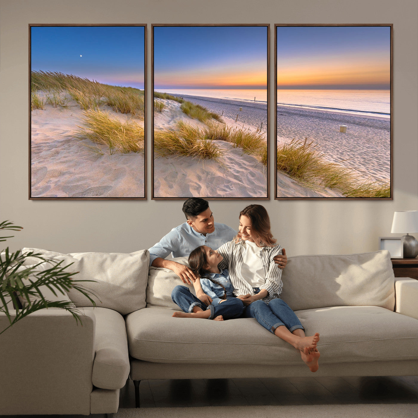 -Sunrise On The Beach Wall Art Canvas Print