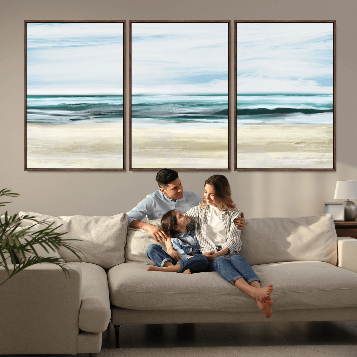 -Ocean Abstract Wall Art Canvas Print