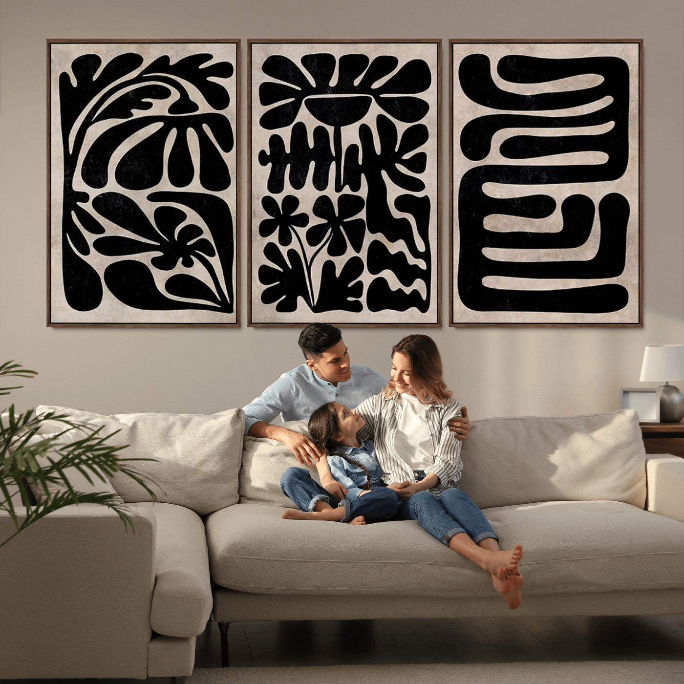 MGV-FC-60X30-3P - Canvas Print Wall Art Abstract Illustrs Art Boho