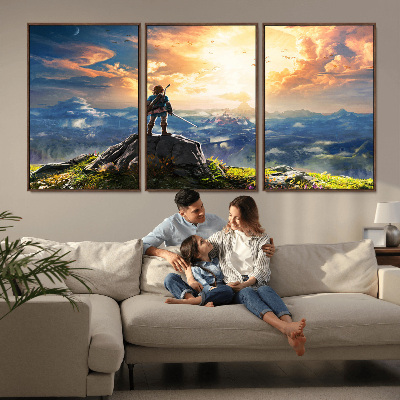 MGV-FC-60X30-3P - Legend of Zelda Breath of the Wild Game Wall Art Canvas, Legend of Zelda Canvas Print