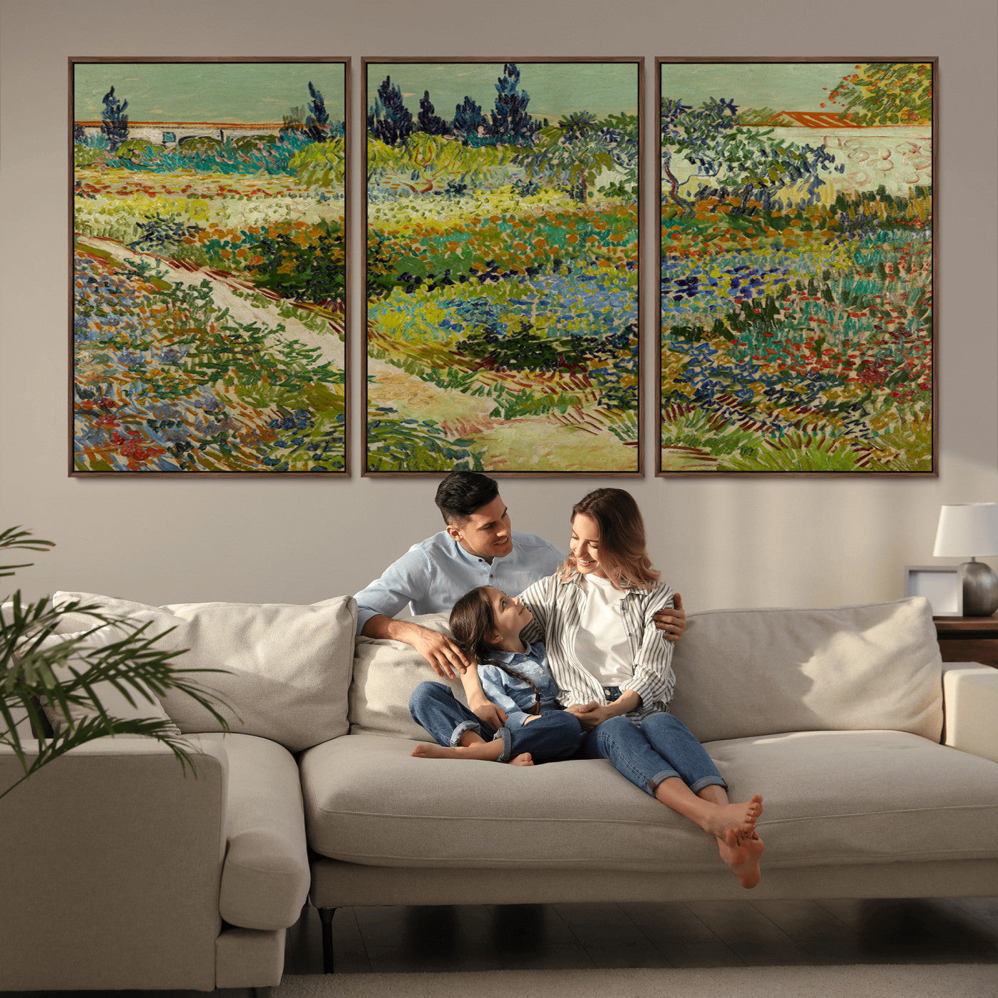 MGV-FC-60X30-3P - Vincent van Gogh Garden at Arles Wall Art Canvas Print