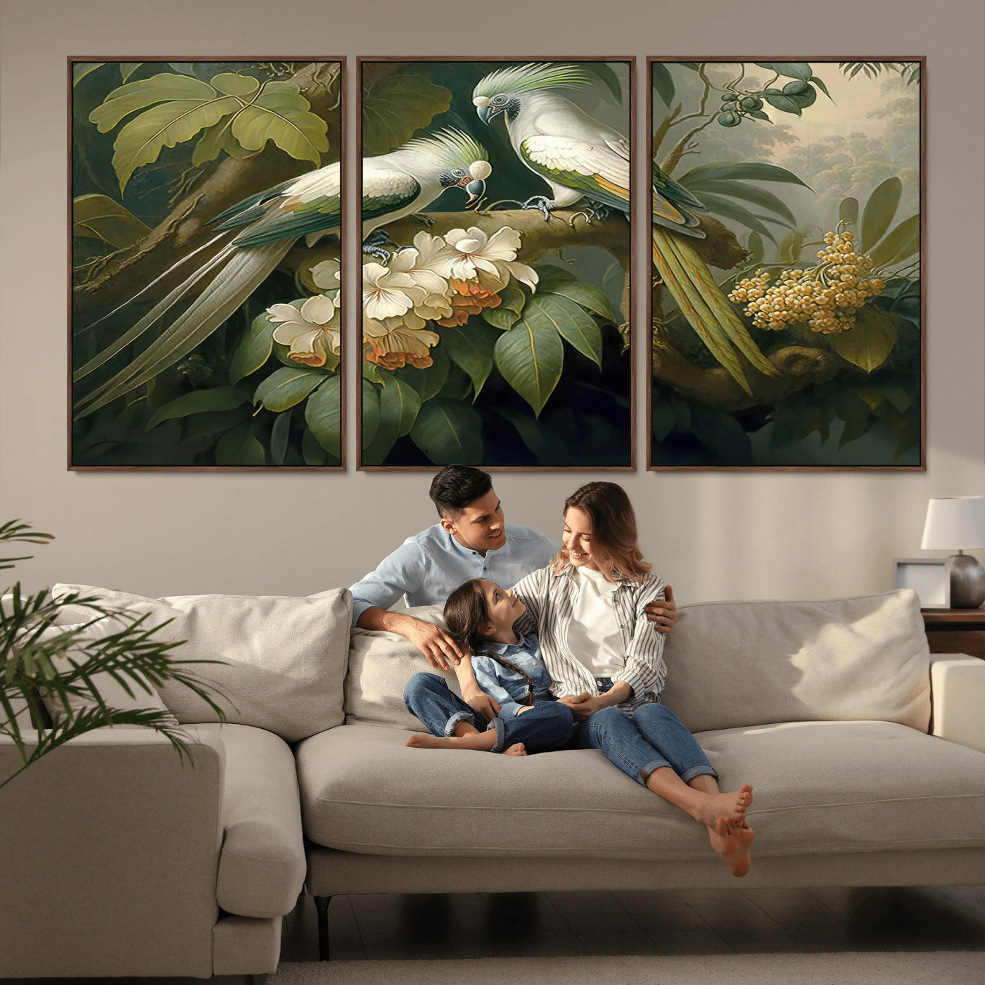 -Tropical Paradise Print Wall Art Stunning Artwork of a Parrot in a Lush Forest with Beautiful