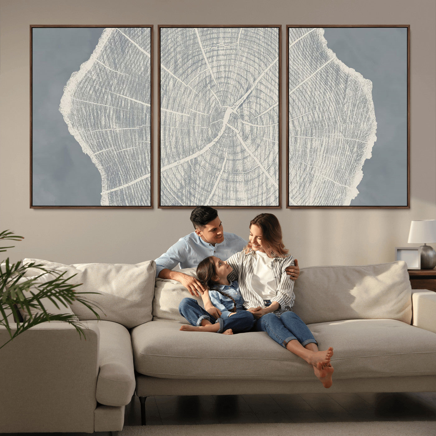 -Abstract Tree Ring Wall Art Canvas Print – Nature-Inspired, Ready to Hang, Modern Home Decor