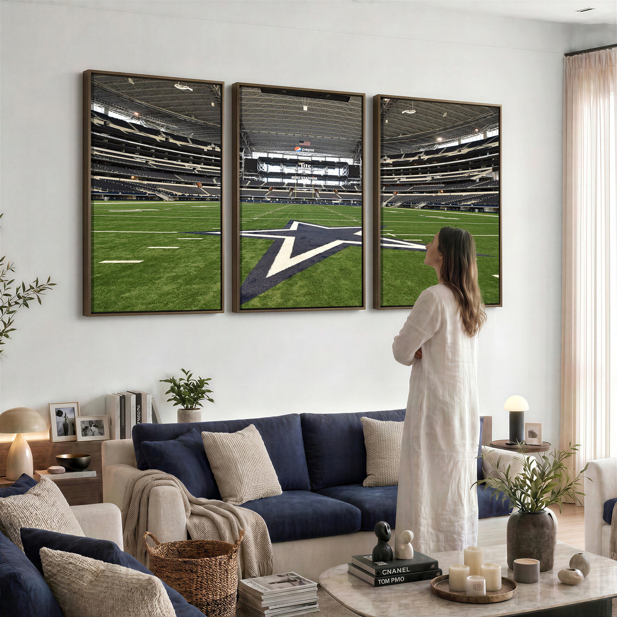 14834-MGV-CV-36X24 - Dallas Cowboys Football Team Print - Arlington AT&T Stadium