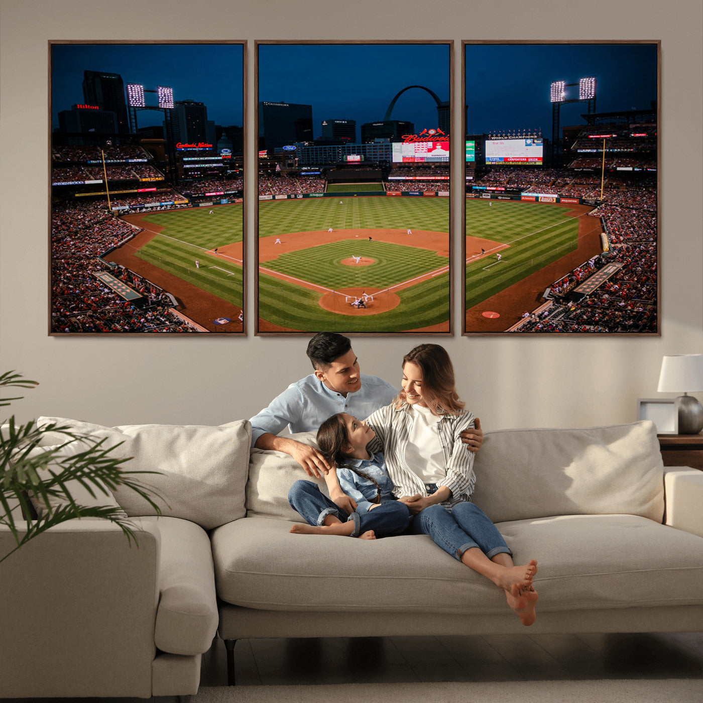 MGV-FC-60X30-3P - St. Louis Cardinals Baseball Team Print - Busch Stadium Wall Art Canvas Print