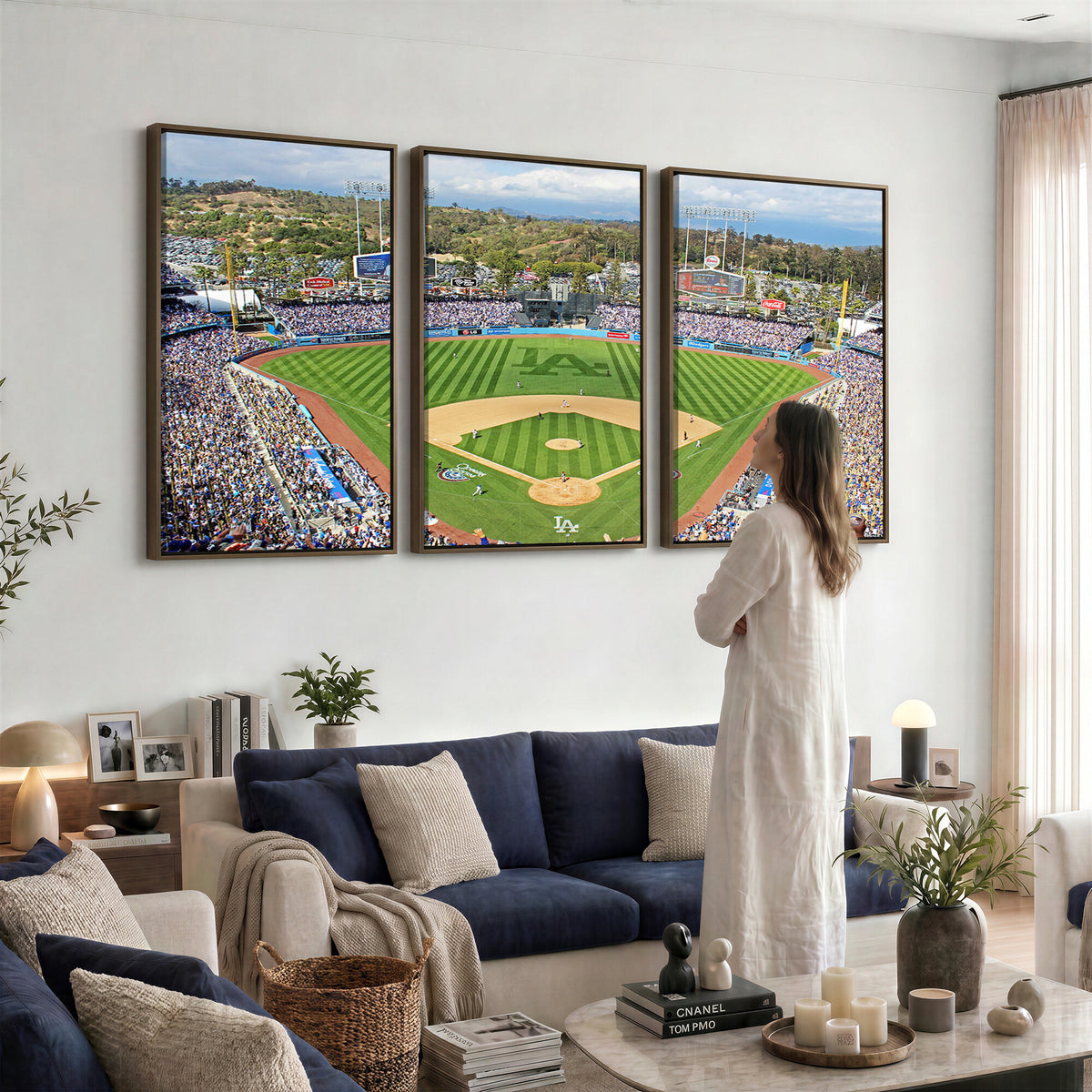 34760-MGV-CV-36X24 - Citi Field Wall Art Print | 3-Panel New York Mets Baseball Stadium Canvas Print