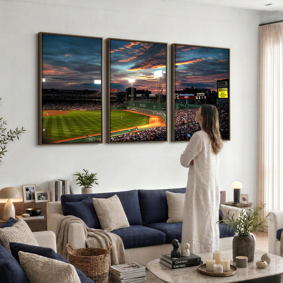 66781-MGV-CV-36X24 - Fenway Park Boston Massachusetts Stadium Wall Art Canvas Print