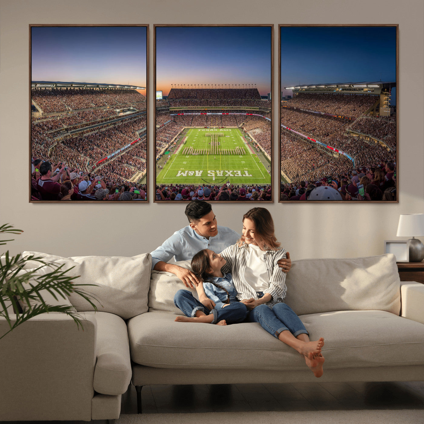 MGV-FC-60X30-3P - Kyle Field Wall Art Print | Large Texas A&M Aggies Football Canvas Print for Sports Enthusiasts | Framed, Ready-to-Hang Stadium Decor