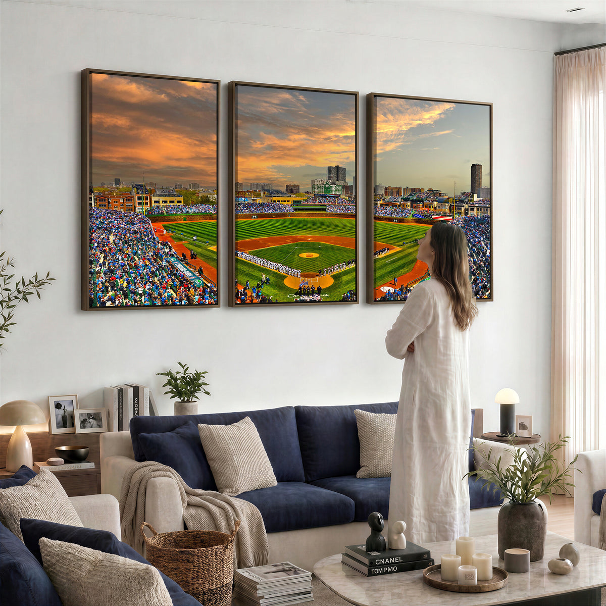 45635-MGV-CV-36X24 - Chicago Wrigley Field Wall Art Canvas Print