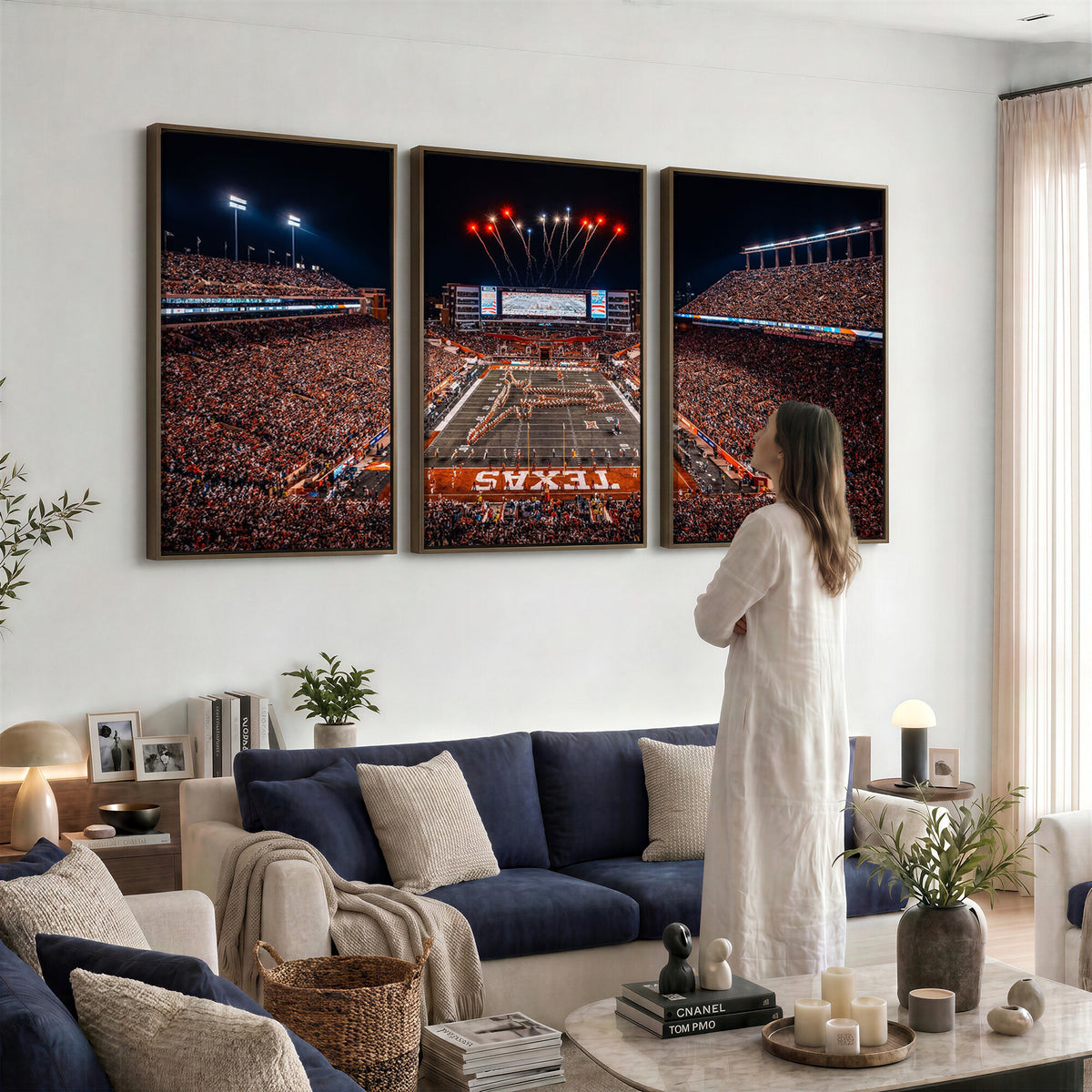58778-PAN-FL-20X10 - Darrell K Royal Memorial Stadium | Texas Longhorns | Print Decor Wall Art Design for Home & Office Decoration