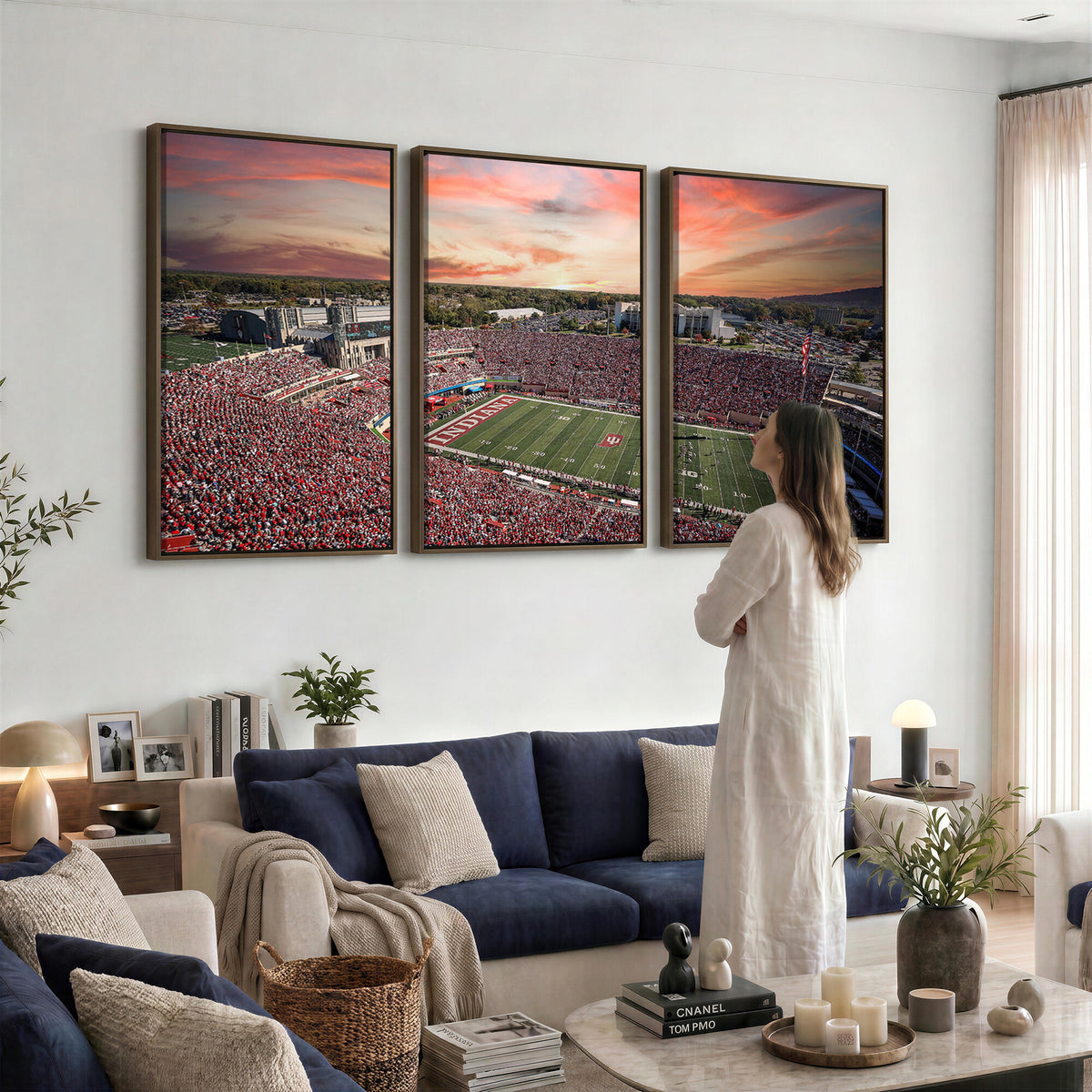 51135-MGV-CV-36X24 - Indiana Memorial Stadium Wall Art Canvas Print