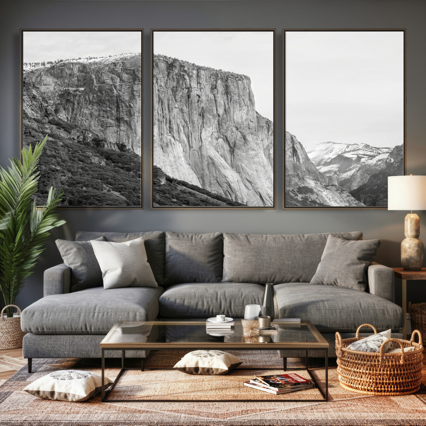 39393420-MGV-CV-36X24 - El Capitan Yosemite Mountain Wall Art – Yosemite Cliff Canvas Print, Rugged Terrain and Timeless Wilderness Decor for Office, Living Room or Cabin