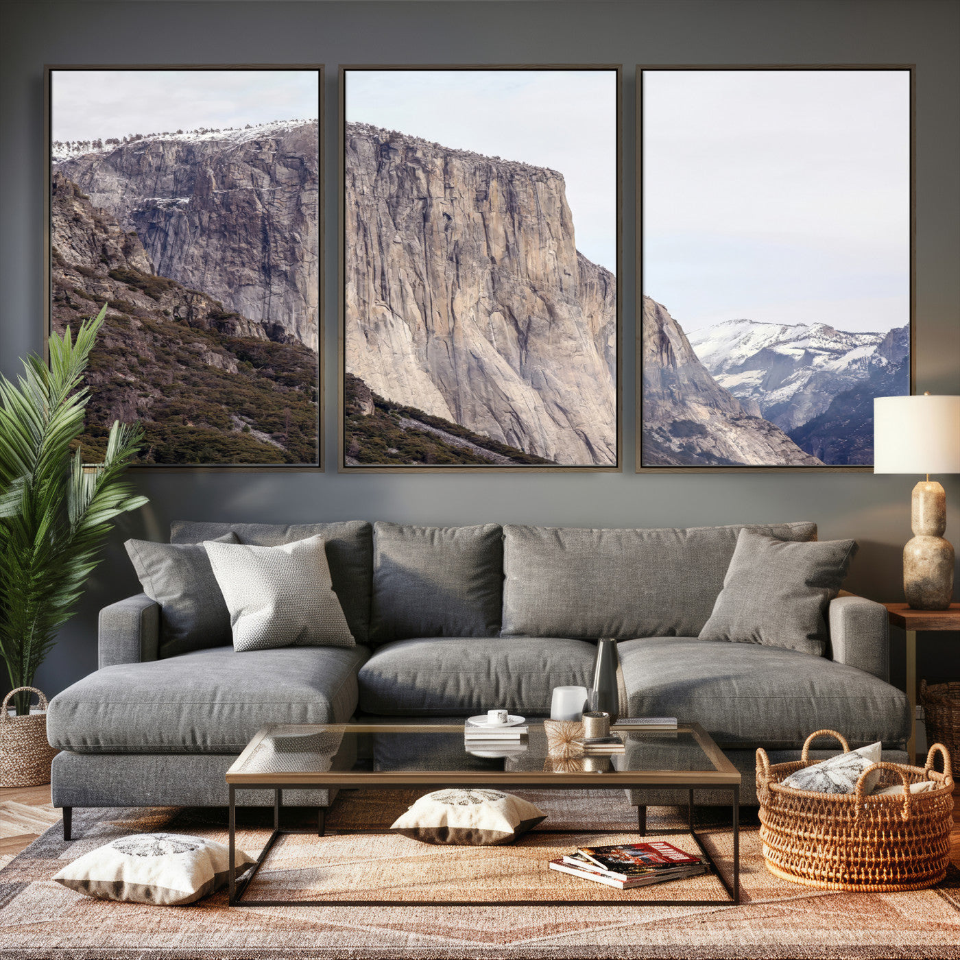 74506434-MGV-CV-36X24 - El Capitan Yosemite Mountain Wall Art – Yosemite Cliff Canvas Print, Rugged Terrain and Timeless Wilderness Decor for Office, Living Room or Cabin