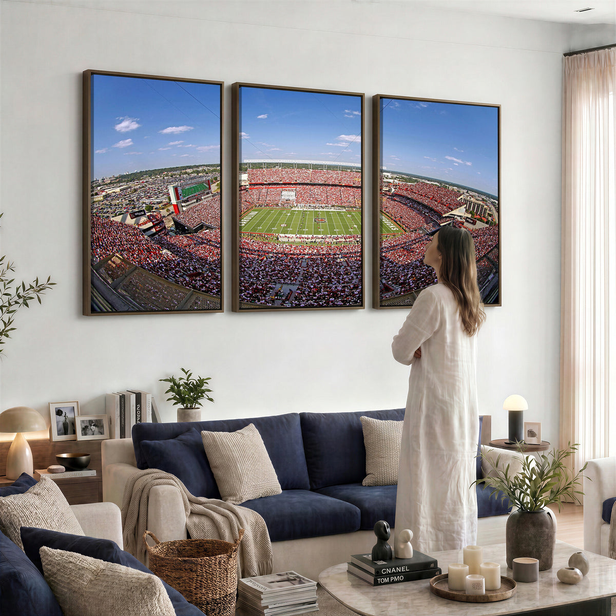 29492070-MGV-CV-36X24 - William Brice Stadium Wall Art Canvas Print, Stadium Crowd on Football Game Day
