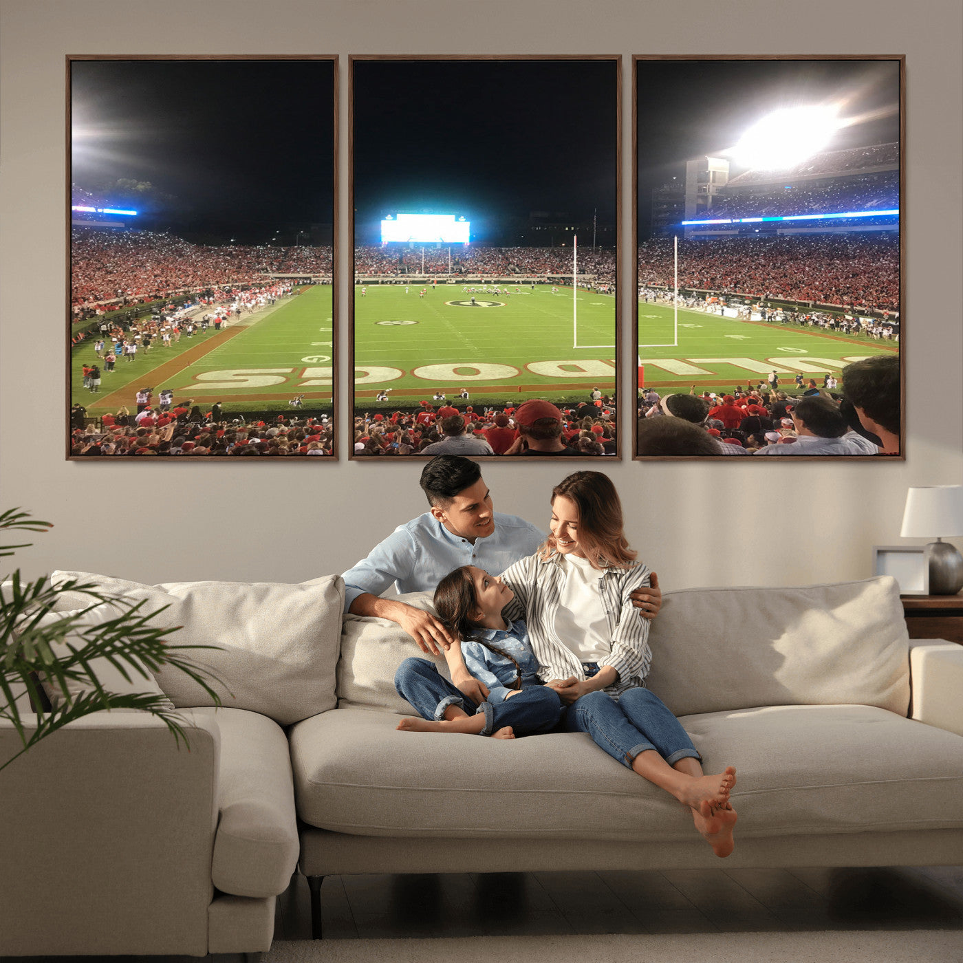 16230786-MGV-FC-60X30-3P - Dooley Stadium Wall Art, Sports Arena Panoramic Canvas Print, Modern Stadium Landscape Artwork for Home, Office
