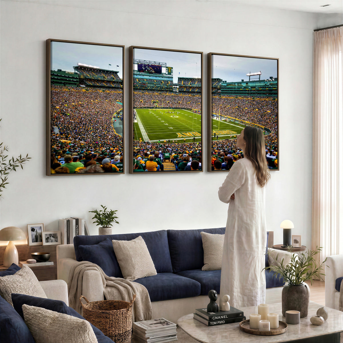 GBP101-MGV-CV-36X24 - Green Bay Packers Lambeau Field Stadium Wall Art Canvas Print