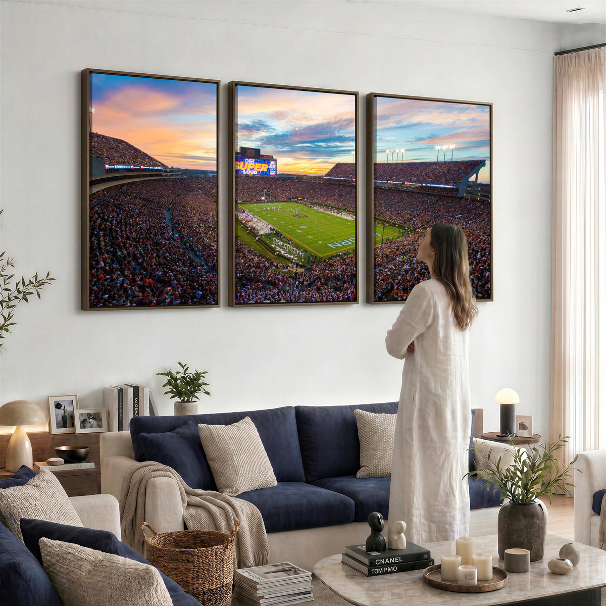75203764-MGV-CV-36X24 - Jordan-Hare Stadium Auburn Tigers Football Stadium Canvas Wall Art